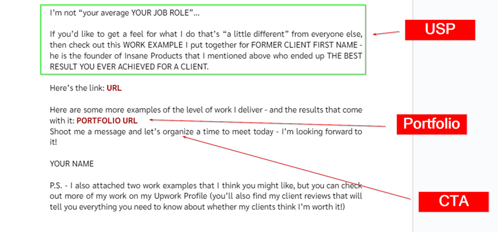 Upwork Cover Letter Example